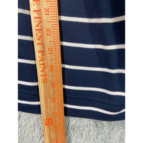 NWT Chicos ultimate tee size 3 Women XL Navy Blue Stripe Nautical Coastal V Neck - Picture 8 of 9